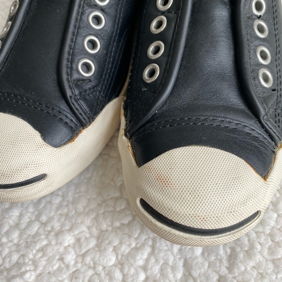 Converse Jack Purcell Unisex Leather Slipon Sneakers - Picture 4 of 16